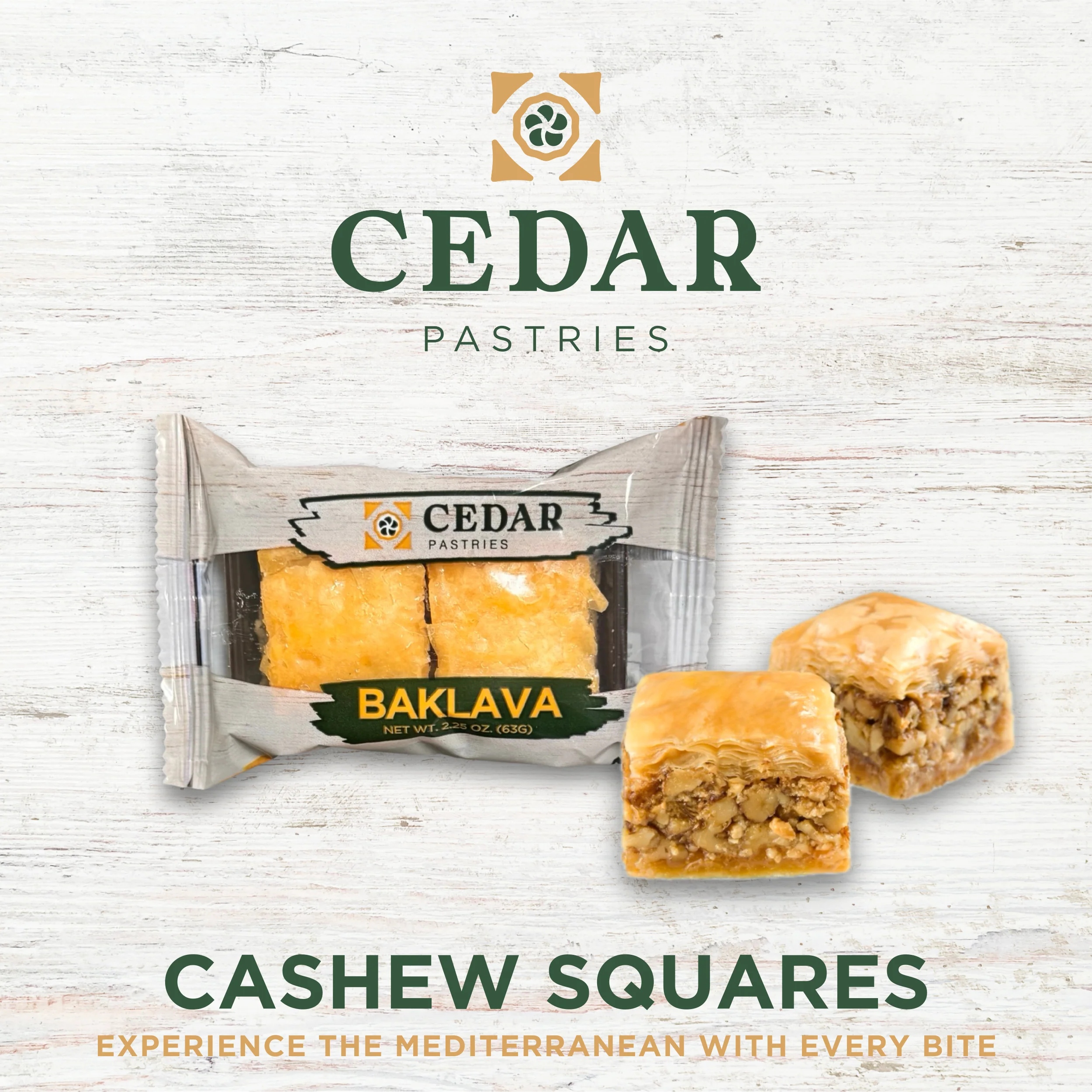 Single Serve Cashew Baklava 2-Pack (Case of 12) - Image 4